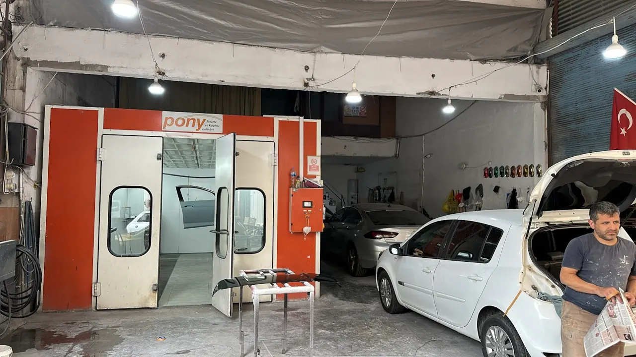 Alanya Karataş Oto Boya Pony boya fırını ve kabin içi